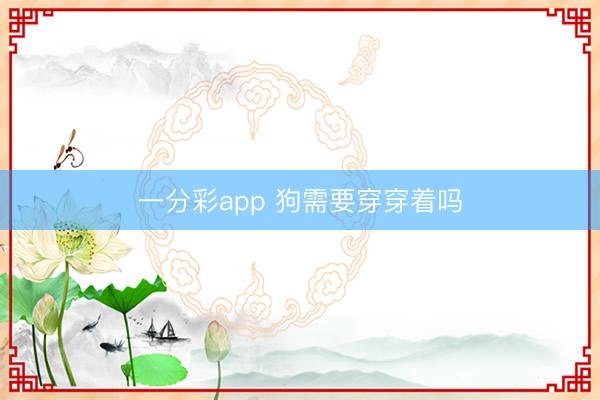 一分彩app 狗需要穿穿着吗