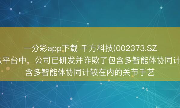 一分彩app下载 千方科技(002373.SZ)：在自动驾驶算法平台中，公司已研发并诈欺了包含多智能体协同计较在内的关节手艺