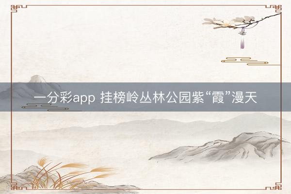 一分彩app 挂榜岭丛林公园紫“霞”漫天